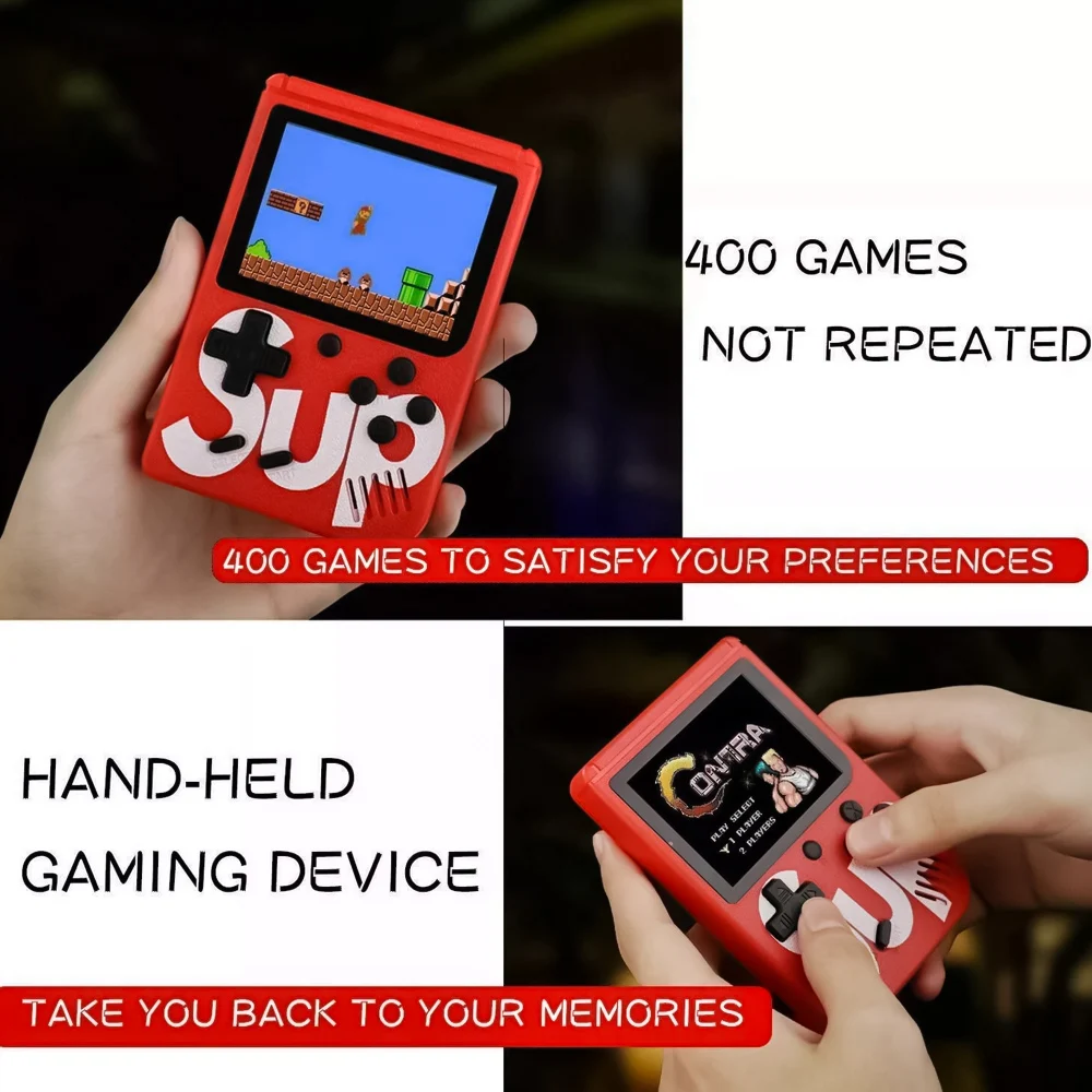 Sup Game Box 400 in 1 Games Retro Portable Mini Handheld Game Console, with  400 classic Games included, rechargeable