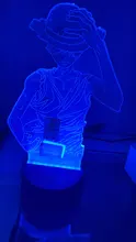 Night-Light Desk-Lamp Bedside-Decor Luffy-Figure Monkey-D Bedroom Color-Changing Anime