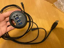 Concentrador de red USB 3,0 para escritorio, puertos multiusb 2,0 con auriculares SD/TF/puerto micro cophone tipo C con adaptador de corriente de 5V 2A