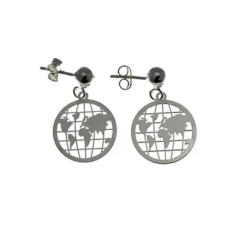 

Sterling silver earrings 925m World ball openwork 14mm. Pressure [AC0355]