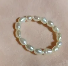 FFLACELL alta calidad Natural de agua dulce perla Multi-Cuentas anillo dedo joyería continuo círculo minimalista anillo de fiesta joyería