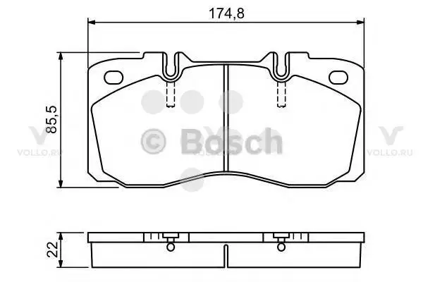 0986494257 BOSCH ДИСКОВЫЕ КОЛОДКИ ПЕРЕДНИЕ