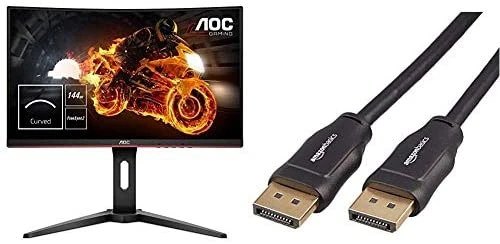 Aoc C24g1 24 Curvo Gaming Monitor With Full Hd E Sports Screen Va 1ms Amd Freesync 144hz Black Red Amaz Aliexpress Computer Office