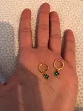 Stud Earring Crystal Pendientes Fine-Jewerly Sterling-Silver Bling Girls S925 Green Woman