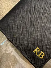 Letras iniciales con monograma de moda Unisex Saffiano funda de pasaporte con etiqueta de equipaje, conjunto de accesorios de viaje