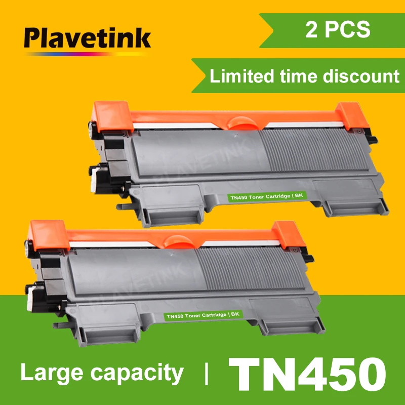 

Plavetink 2PCS for Brother TN-450 TN450 Compatible Toner Cartridge MFC 7360 7362 7460 7470 7860 7290 DCP 7055 7060