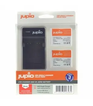 

JUPIO 2 BATTERIES NB-6LH CANON + USB CHARGER (CA1006)