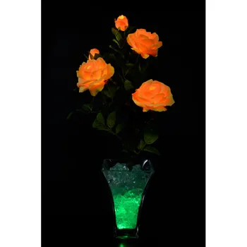 

LED Rose flower Orange (green) 5 flower