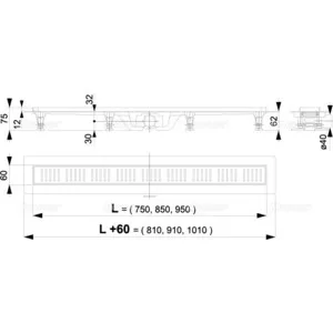 Душевой лоток AlcaPlast APZ10 Simple(APZ10-850M