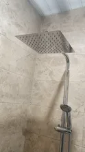 Showerheads Square Rainfall Stainless-Steel Chrome-Finish Ultra-Thin Round 6/4inch