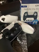 OIVO Grip Skins For PS5 Controllers 2 Pairs Black and White Ergonomic Design Comfortable