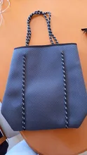 Bolso de neopreno transpirable de lujo, de hombro, gran capacidad, de mano, informal, asa superior, bandoleras, novedad