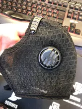 Mascarilla facial reutilizable con 4 filtros, máscara de media cara, de carbón activado, a prueba de polvo