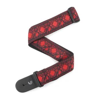 

T20W1417 Woven guitar strap figure "Monterey 2, dark-red Planet Waves