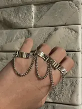 Anillos abiertos de dedo múltiple para mujer, cadena de eslabones estilo Punk, fiesta, concierto, ceremonia, regalo de joyería, venta al por mayor, 2020