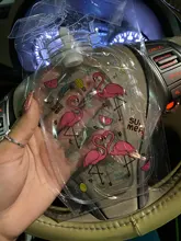 Botella de agua caliente transparente, calentador de mano de dibujos animados, Mini bolsas de agua caliente portátiles a prueba de explosiones