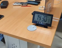Reloj DESPERTADOR LCD control VOZ Tactil CALENDARIO Temperatura Alarma Musica
