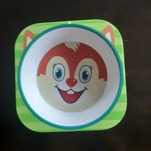 Cuencos de alimentación de bebé a prueba de caídas, cuenco de dibujos creativos de fibra de bambú, cuencos de arroz para niños, cuencos de sopa adicionales para comer al bebé