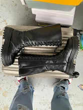 Botas hasta la rodilla de piel sintética con plataforma gruesa para Mujer, botines largos con cordones, con cremallera, estilo Punk, Chelsea, 2020