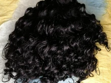 Headband Wig Hair Deep-Wave Natural-Color 26inch Brazilian Machine-Made Black Women 