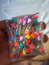 Pulidor de pulido plano y pequeño con cierre de nailon para laboratorio Dental, 50 Uds., cepillos de depilación, cabezal de cepillo de cuidado Dental desechable