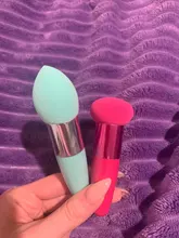 De esponja para base en polvo con cabeza de hongo para mujer, belleza cosmética, almohadillas, brochas de Maquillaje facial, herramientas con mango 1 unidad