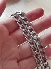 Collares de cadena de acero inoxidable para hombre y mujer, collar largo de Hip Hop con cuello, accesorios de joyería, regalos para amigos