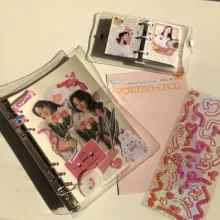 Cuaderno transparente de hojas sueltas de varios tamaños, carpeta de notas, diario, cubierta de núcleo interno, suministros de papelería de oficina, tamaño A7, A6 y A5