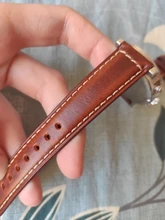 MAIKES-Correa de reloj de 20mm, 22mm, 24mm y 26mm, correa de reloj Vintage de cuero de vaca para Panerai Fossil