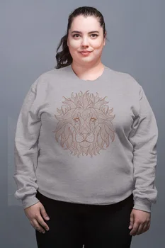 

Angemiel Wear Motif Lion Gray Female Sweatshirt