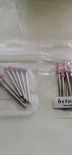HYTOOS 7 unids/set corindón uñas taladro 3/32 Rotary piedra cerámica Burr cortadores para manicura accesorios de uñas herramienta