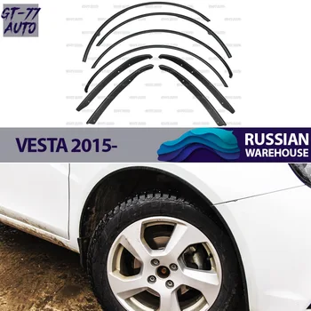 

Guard covers of wheel arches for Lada Vesta Sedan / SW 2015- protective molding exterior material ABS plastic styling tuning