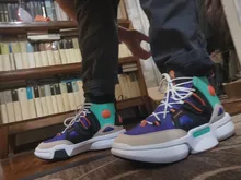 Sneakers Shoes Lining Basketball High-Cut Anti-Slip REBURN Men AGBQ011 Lifestyle EZ-FIT