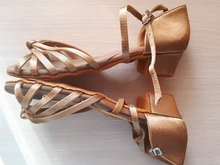 Zapatos de baile latino para niñas y niños, EU24-41 de Tango de tacón bajo, Envío Gratis