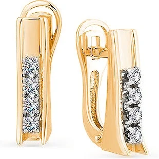 

Master brilliant earrings with 8 diamonds in red gold