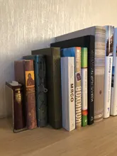 Sujetalibros de acrílico moldeado transparente en L, organizador de escritorio, estante de escritorio, soporte para libros, papelería escolar, accesorios de oficina, decoración, 2 uds.