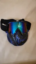 BOLLFO-Gafas de esquí para Snowboard, gafas de esquí para nieve, a prueba de viento, gafas de vidrio para Motocross con filtro para la boca