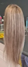 NAstyle-peluca con malla Frontal de cabello humano para mujer, postizo de encaje transparente, color rubio ceniza, Remy, brasileño, 613