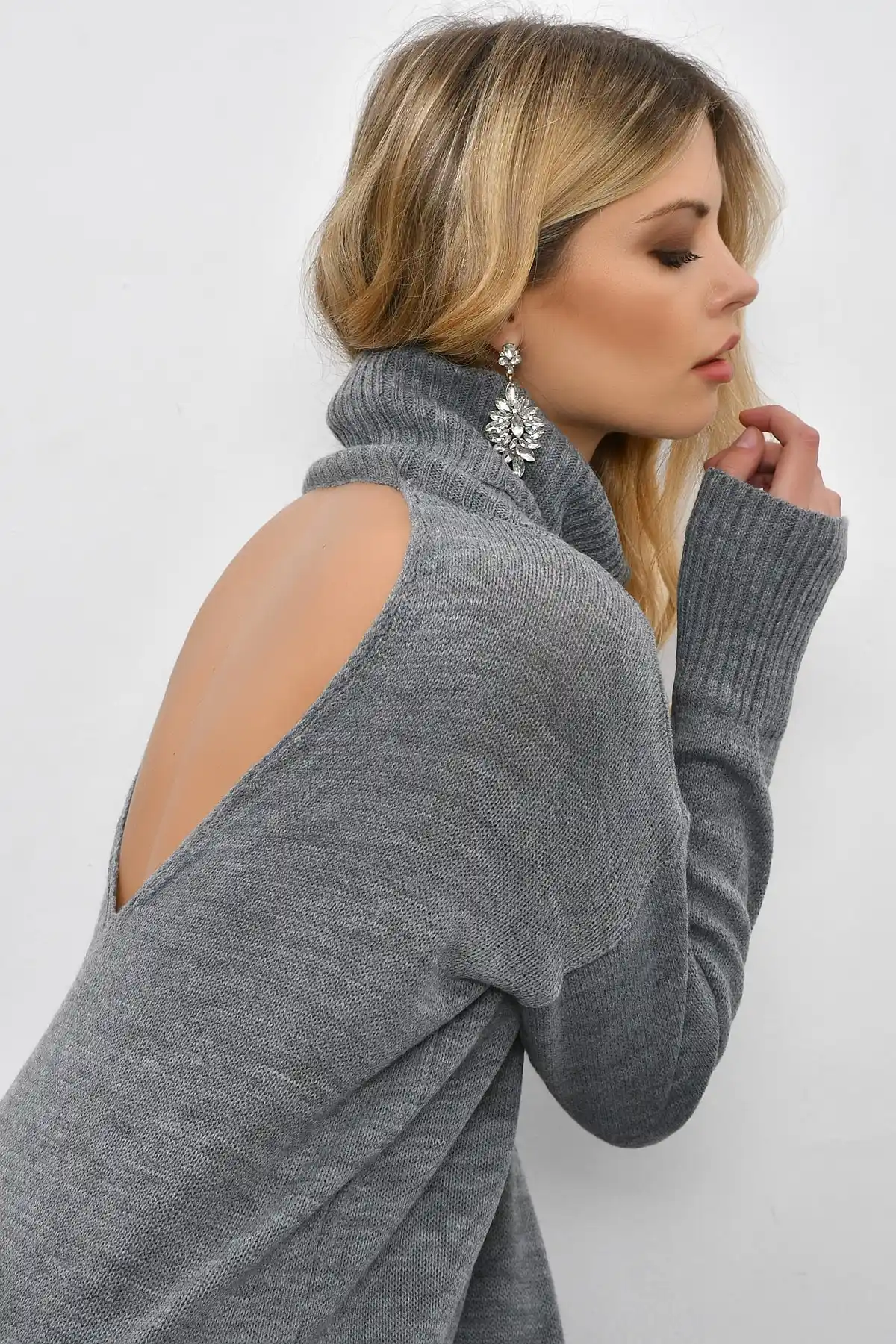 low back sweater dress