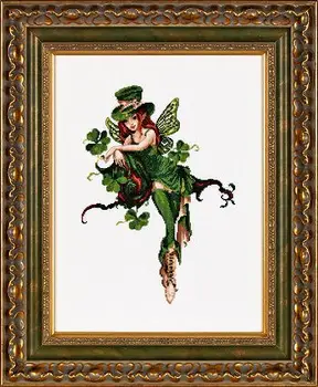 

1092 set for embroidery alisena 'fae in green', 31*22 cm