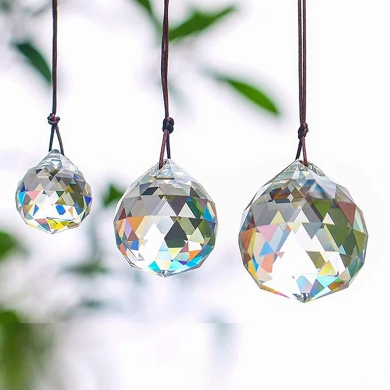 Crystal Sun Catcher Chandelier Crystal Drops 1PCS 30/40/50MM Clear K9 Crystal Ball Prisms