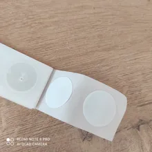 (10 unids/lote) 25mm blanco pegatinas NFC protocolo ISO14443A13.56MHz NTAG 213 Universal etiqueta etiquetas RFID y todos NFC de teléfonos