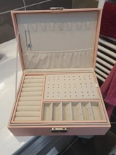 XINSOM-caja de almacenamiento de joyería de alta capacidad, para collar, pendientes, anillos, pulseras, embalaje, regalo para mujer
