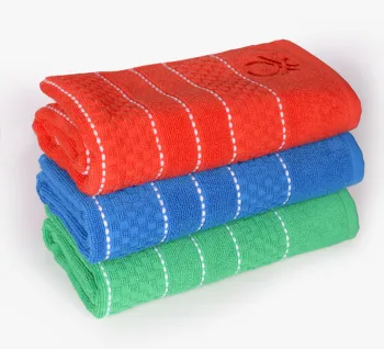 

SET 3PCS KITCHEN TOWELS 50X70CM 420GSM 100%COTTON (GREEN+BLUE+RED) CASA BENETTON