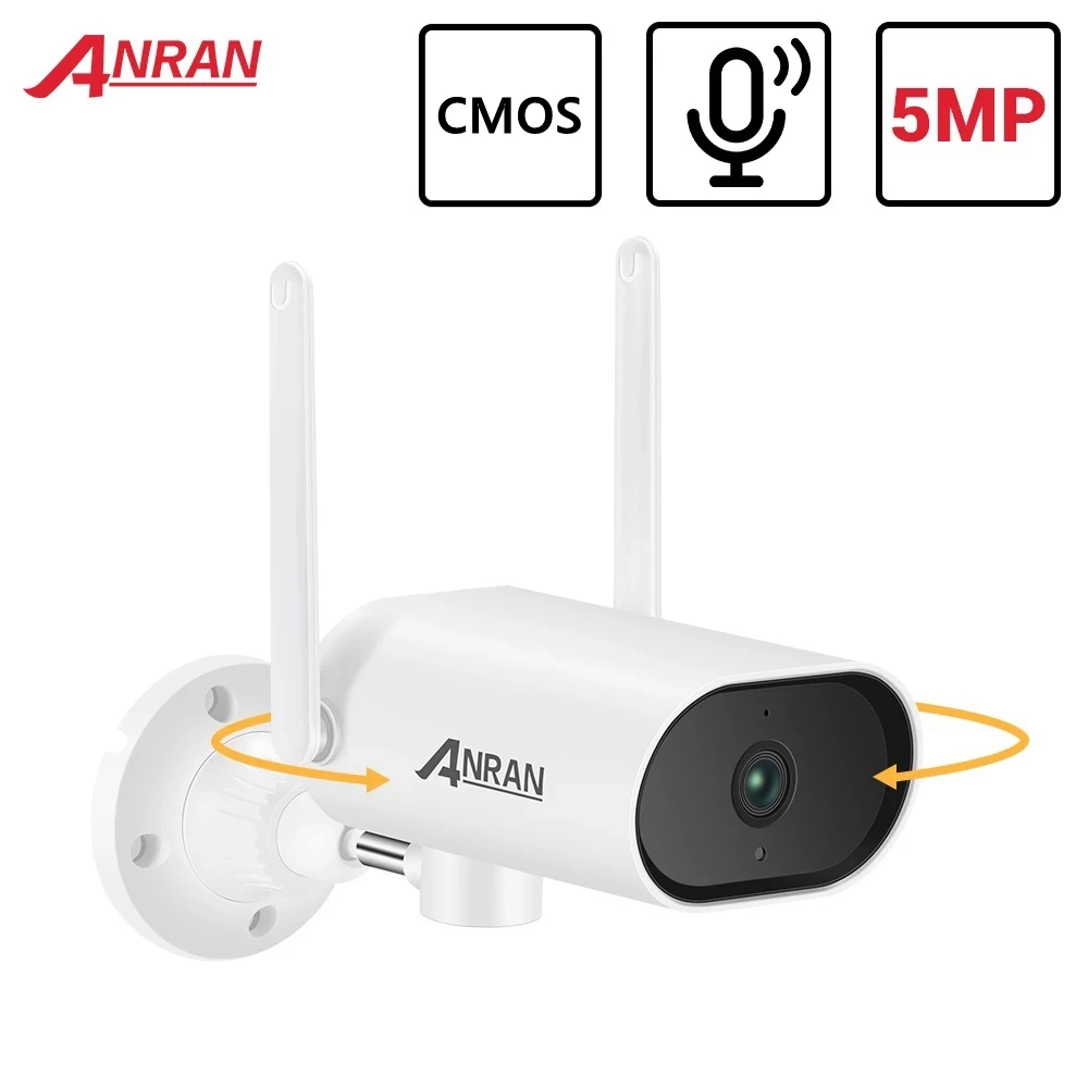 IP-камера ANRAN PTZ 5 МП 3 Мп наружная Wi-Fi ночное видение датчик присутствия 3-кратное
