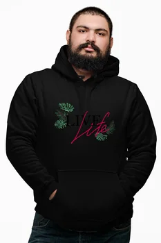

Angemiel Wear Live Lite Black Male Hooded Sweatshirt