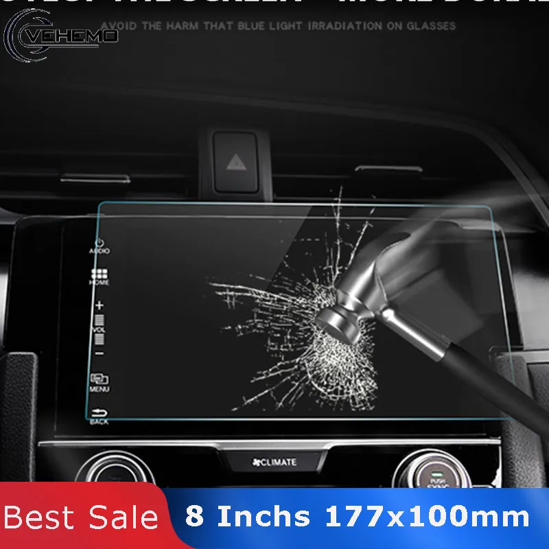 

Vehemo 8 9 10 Inch Car Navigation Tempered Glass Screen Protector Steel Portective Film FOR PEUGEOT 3008 3008GT 4008 5008