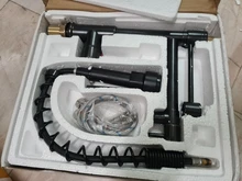 Grifo de doble boquilla y rociador para cocina, llave de agua extraíble de un solo mango con luz LED y pulverizador manual, color bronce y negro