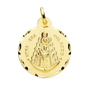 

Medal 18k gold Virgin Dew 24mm. Fence carved [AB4813GR] -Customizable-RECORDING INCLUDED IN THE PRICE