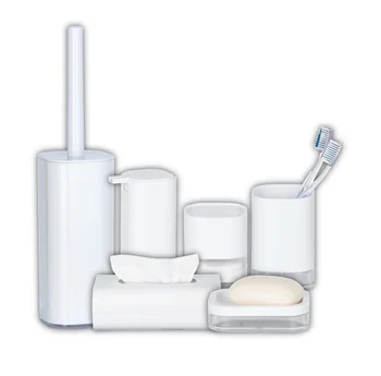 

Wenko brand Oria bath set in white and made of plastic